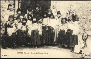Дебду, Марокко, 1911. Группа еврейских девочек. Изд-во D.Millet