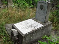 The mass grave in the cemetery