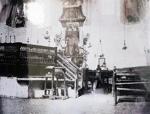 Интерьер синагоги, фото начала 20 века