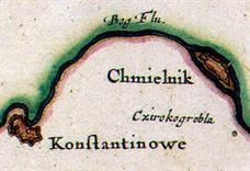 Chmielnik map of Guillaume de Boplan, 1650
