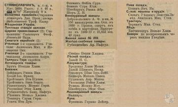 Станиславчик в справочнике "Весь Юго-Западный край", 1913