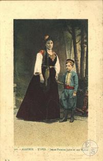 Алжир. Еврейская женщина и ее сын
