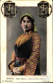 Тот же портрет, на открытке есть логотип издателя - E.Leroux, Алжир
