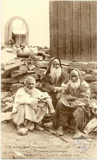 Живописное Марокко. Касабланка, старые евреи, 1910. Изд-во P.Grebert, Касабланка