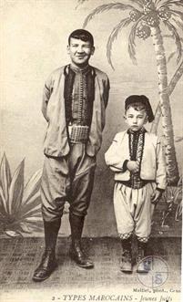Типы марокканцев - молодые евреи, 1913. Изд-во Mailtet phot., Касабланка