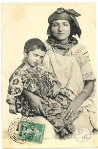 Уджда, Марокко, 1907. Еврейская женщина с сыном