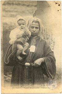 Касабланка, 1916. Типы марокканцев - еврейская женщина. Изд-во J.-D. Lorin
