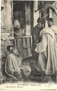 Мекнес, Марокко, 1914. Еврей-сапожник. Изд-во L.Micoudi photo, Mequinez