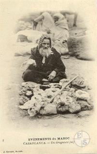 Касабланка, Марокко, 1910. Еврей - продавец снадобий. Изд-во J.Ceiser, Alger