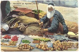Касабланка, Марокко, 1910. Еврей-торговец овощами