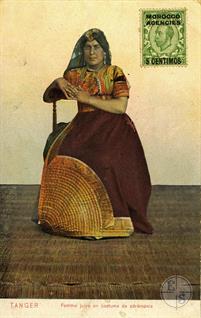 Танжер, Марокко, 1913. Еврейская женщина в свадебном наряде. Изд-во А.Benzaquen, Танжер