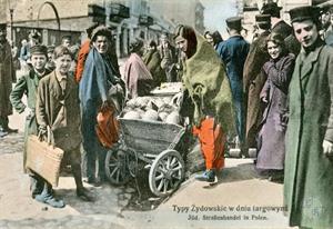 Еврейские типы в день торговли, Лович, 1915