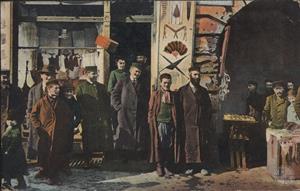 Евреи на лодзинском базаре. Изд-во А.Ostrowski, Warsaw