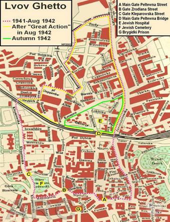 Карта Львовского гетто