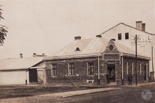 In the background on the building, the inscription is visible - the Hotel of Schapira. 1930s