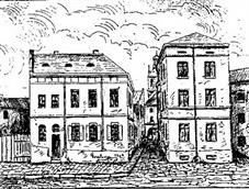 Городской бейт-мидраш. По рисунку Ф.Ковалишина, 1904 г.