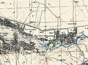 Колония Маншурово (Маширова) на карте РККА 1941 года