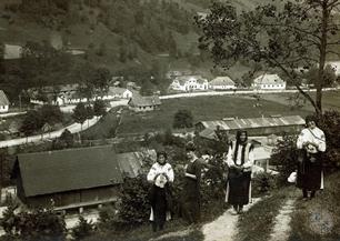 Квасы, 1918. На заднем плане видна синагога (3-е здание справа)