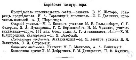 Талмуд-тора в справочнике 1900 года