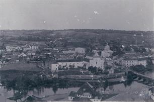 Terebovlya, in the foreground the Great Synagogue, 1905