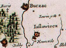 Buchach on the map of Boplan