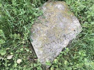 Fragments of matsevot in the destroyed Jewish cemetery, 2019