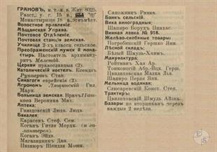 Гранов в справочнике "Весь Юго-Западный край", 1913
