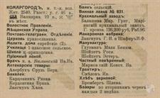 Комаргород в справочнике "Весь Юго-Западный край", 1913