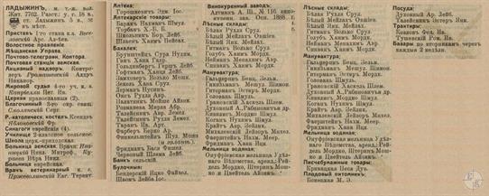 Ладыжин в справочнике "Весь Юго-Западный край", 1913