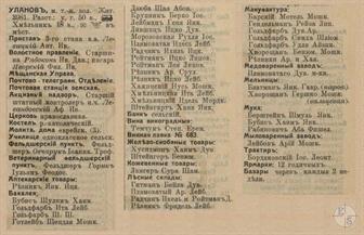 Уланов в справочнике "Весь Юго-Западный край", 1913
