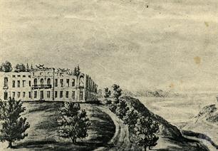 Palace in Boremrl. Drawing by Napoleon Orda, 18 century