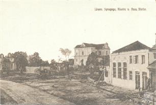 Synagogue (right), Klyashtor and Russian Church. Austrian postcard 1916