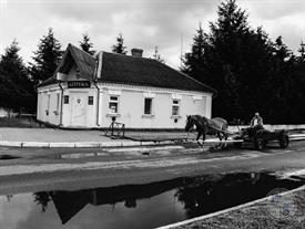 The former synagogue building, today the local pharmacy, 2023