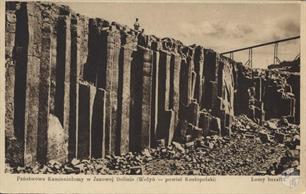 Basalt pillars in a carry, 1930s