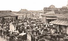 Рынок в Остроге, 1900 г.