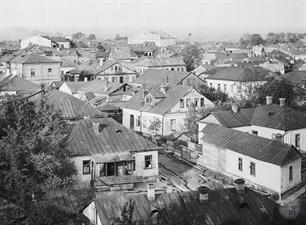 Panorama with a synagogue in the background, 1920s