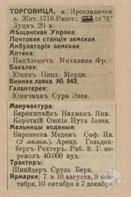 Torhovytsya in the 1913 reference book 