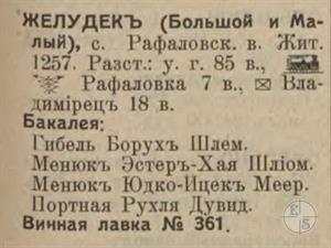 Zholudsk (Zheludek) in the 1913 reference book 