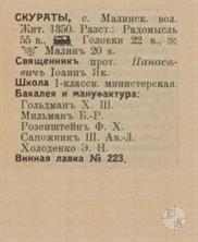 Скураты в справочнике "Весь Юго-Западный край" 1913 года