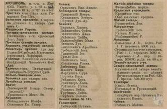 Янушполь в справочнике "Весь Юго-Западный край", 1913